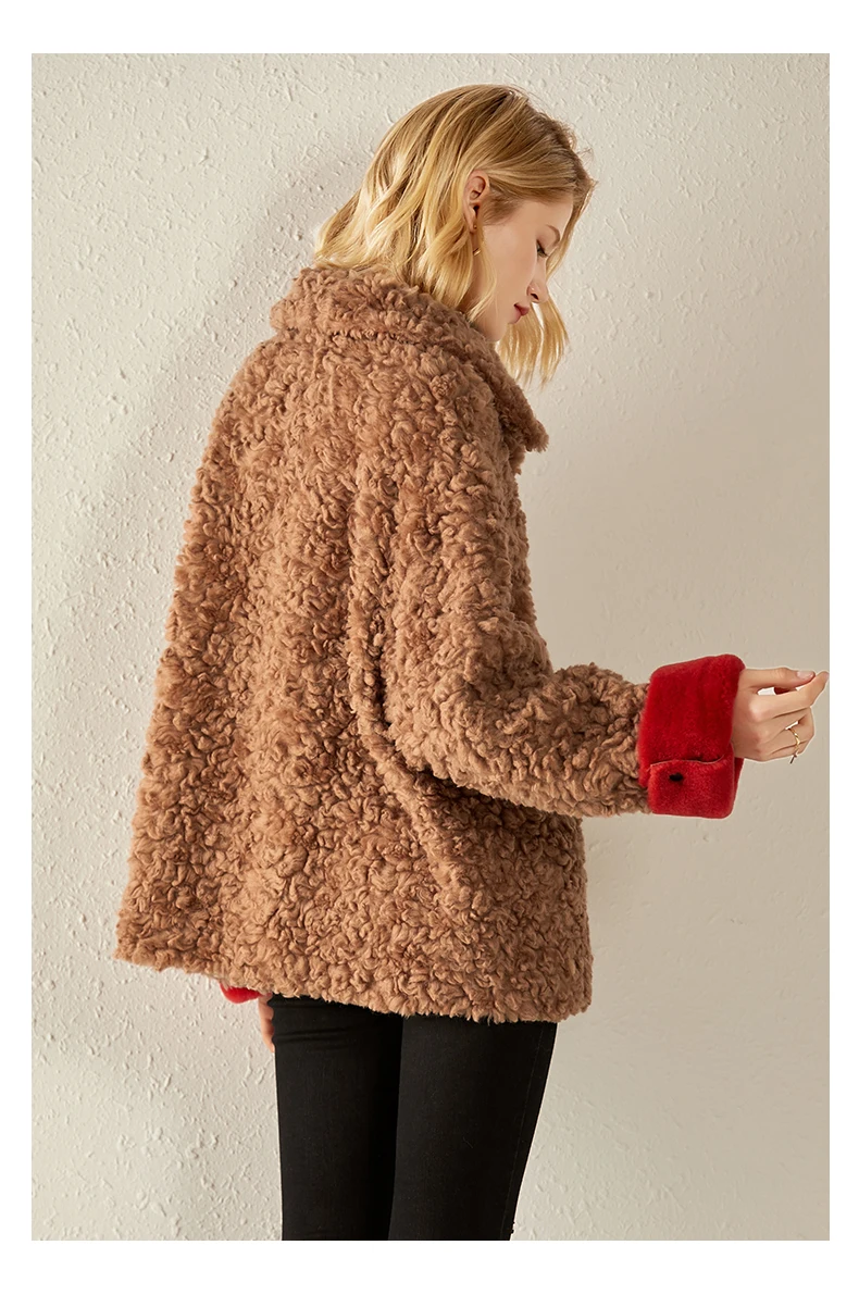 Sheep Shearing Jacket Women Real Fur Coat Female Winter Clothes Korean Vintage Wool Coats Autumn Fur Tops Hiver 19255