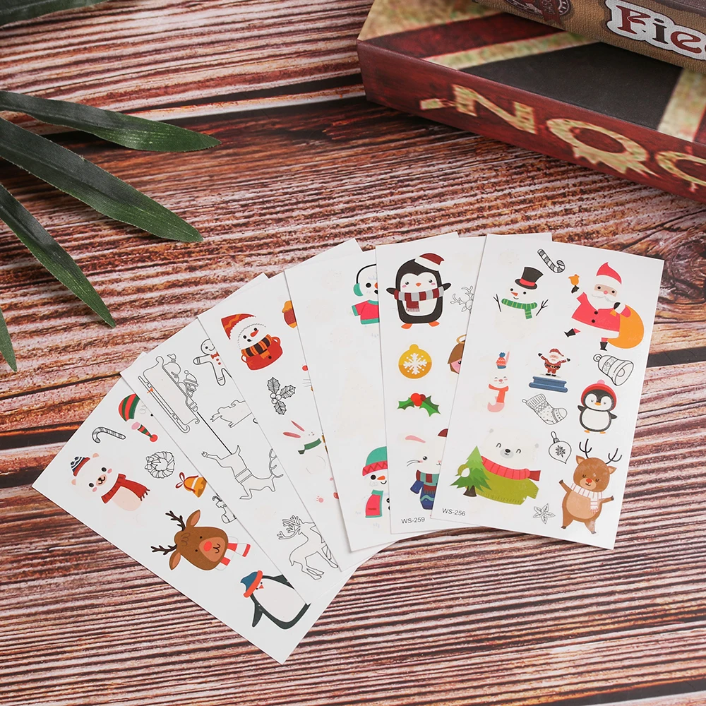 

1pc luminous temporary tattoo stickers Christmas Carnival party decoration New Year Party decoration Christmas decorations
