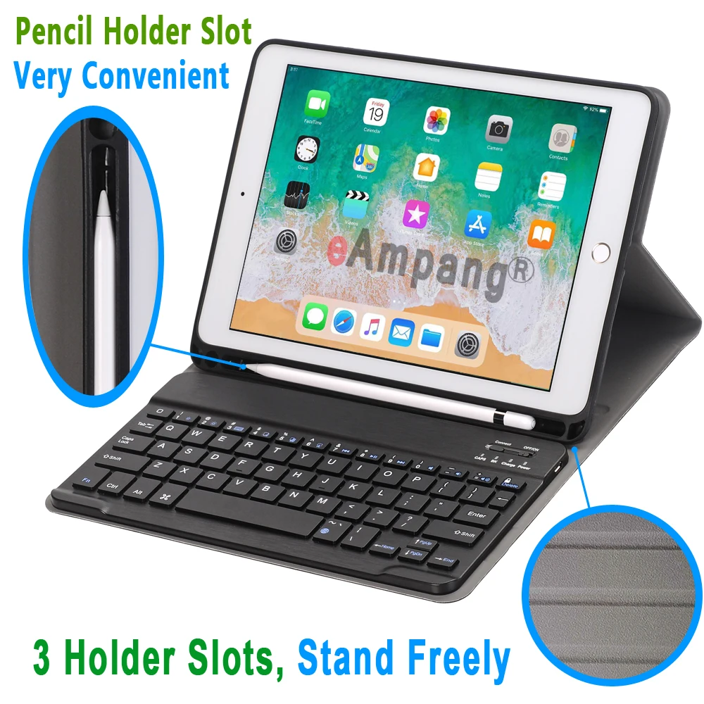 Чехол с клавиатурой для Apple iPad 9 7 2018 6 го поколения 5 2017 Air 1 2 Pro A1893 A1954 A1822 A1823 A1566|Чехлы