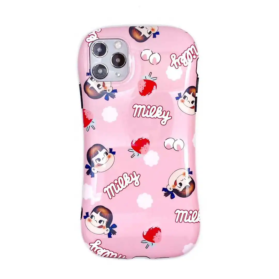 Японский чехол Peko Poko для телефона молочная Девушка Клубника мороженое iPhone XS MAX XR 6