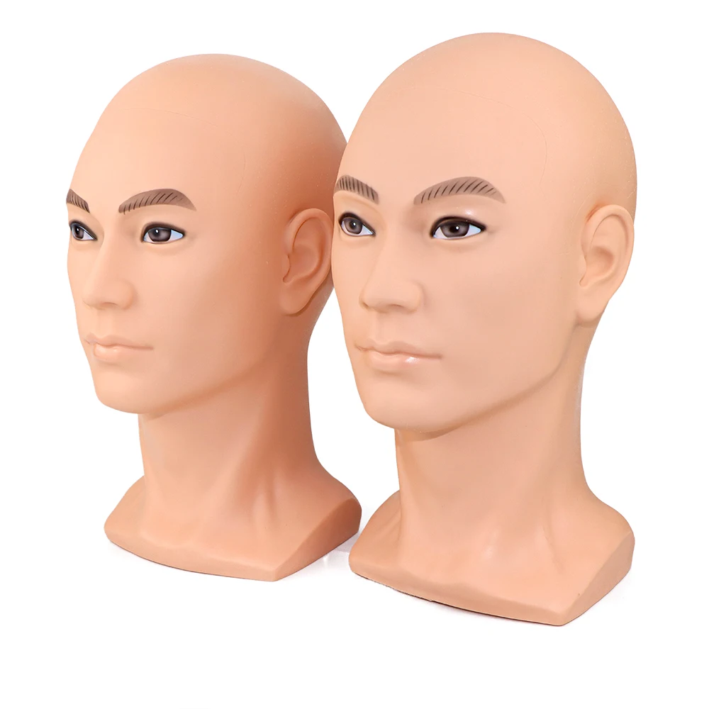 남성용 훈련 머리 대머리 마네킹 머리 가발 스탠드 마네킹 인형 머리, 가발 제작, 안경 모자 디스플레이 가발