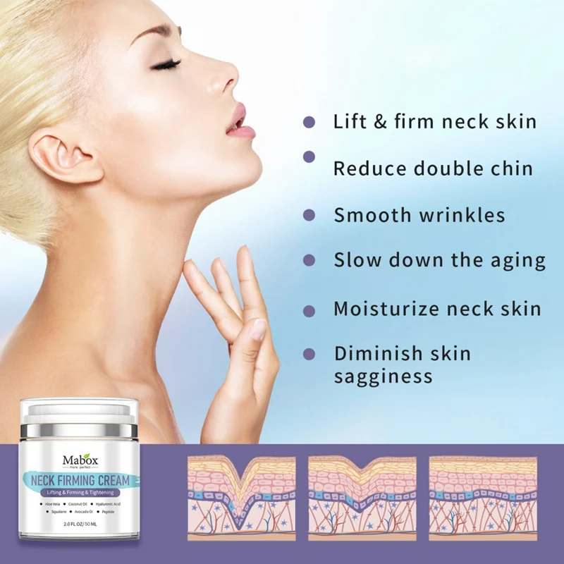 50ML Natural Firming Neck Cream Effective For Whitening And Skin Tighten Cream Anti-Aging Smooth Wrinkles & Moisturizing Cream