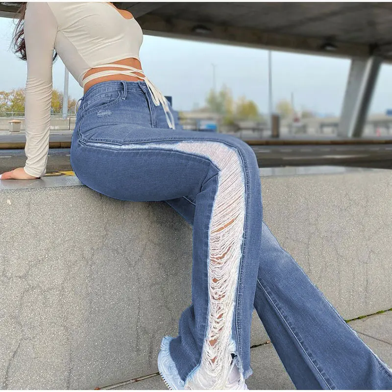 Vintage Y2k Aesthetic Flare Jeans Women 