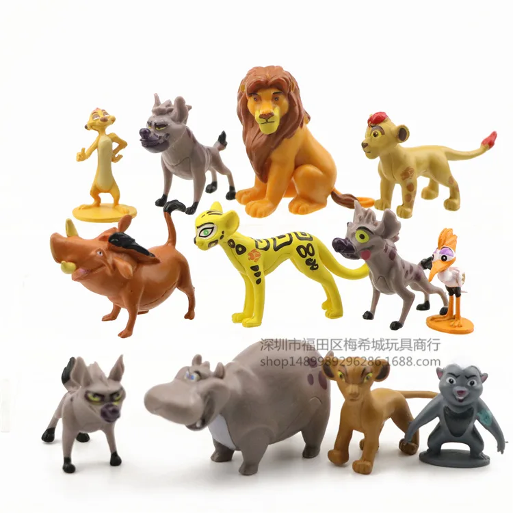 12 шт. в упаковке футболки с рисунками льва гвардии King Kion Симба ПВХ Фигурки Bunga Beshte