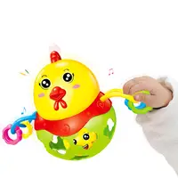 Животное погремушка в виде цыпленка рука колокольчик захват мягкая игрушка из пластика подарки для малыша