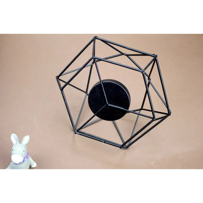 Retro Iron Candle Holder Black Metal Lantern Candlestick Wedding Party Decor SP99
