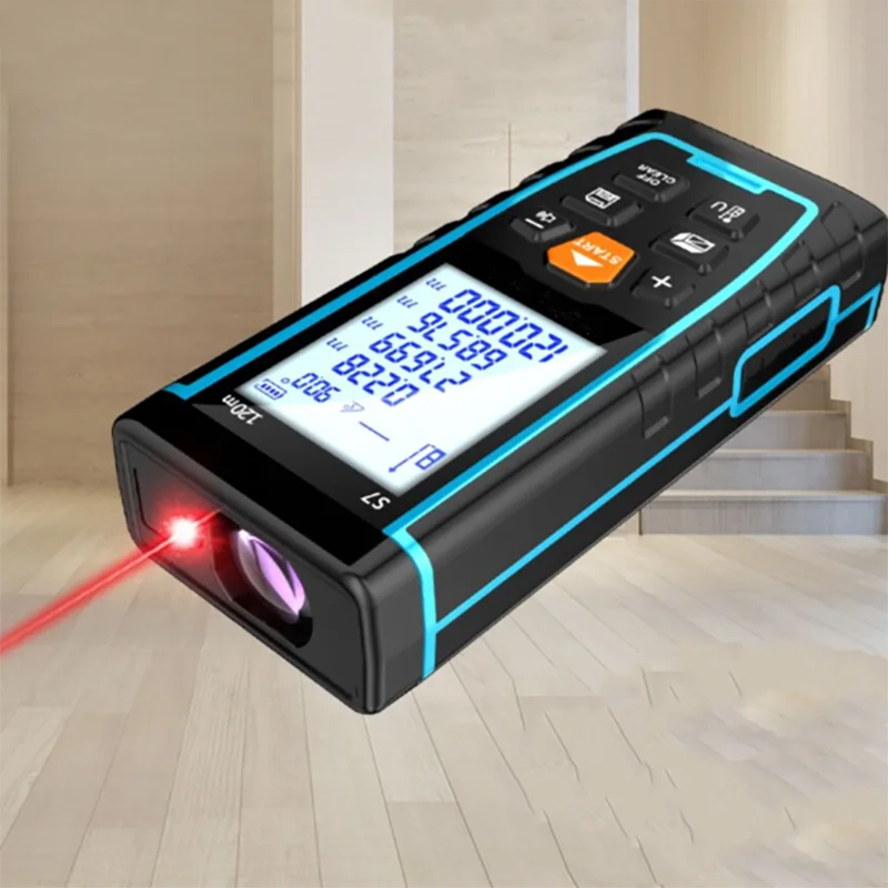 High precision laser rangefinder Infrared measuring ruler Handheld electronic distance measuring Laser ruler Room measuring 120M 3 in 1 laser tape measure rangefinder infrared high precision intelligent electronic ruler cross line measuring instrument tools