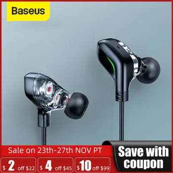 

Baseus GAMO C18 Type C Gaming Earphone with RGB Light Earhook Wired In-ear Bass Stereo Earphones for PS4 PC Computer Gamer