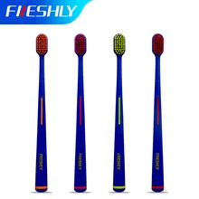 Свежая зубная щетка с широкой головкой для взрослых, очень мягкая щетина для полной очистки зубов, уход за полостью рта, зубные щетки, комплект из 2 предметов