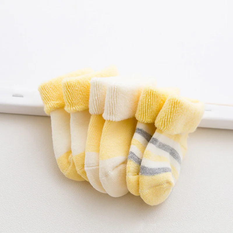 Chaussettes décontractées en coton pour bébé de 0 à 3 ans, nouvelle collection automne et hiver paire/lot