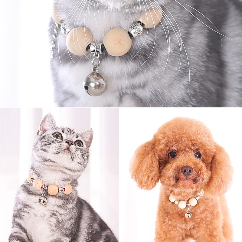 Hoopet ошейник для кошек Плюшевые собаки ожерелье с колокольчиками Предотвращение вшей противоблошиный ошейник дерево репеллент безопасный эффективный