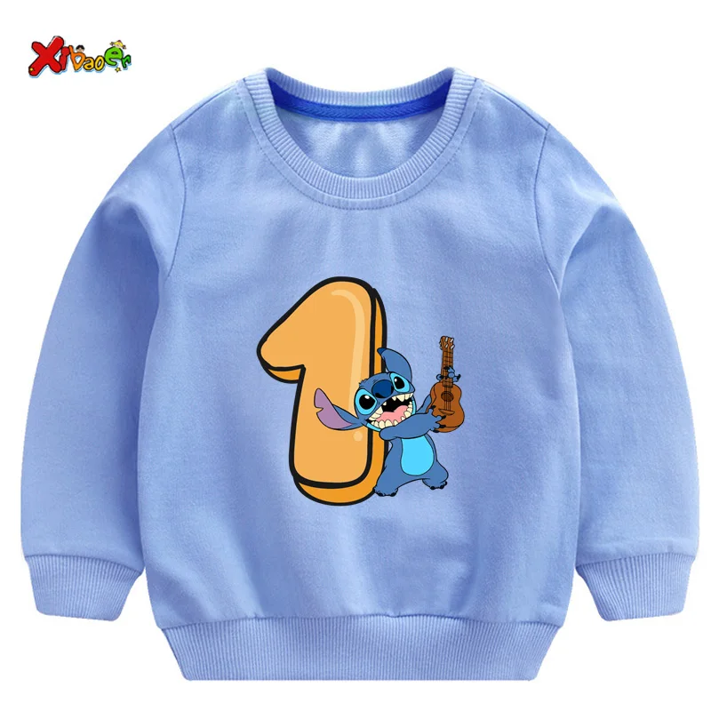 Свитер для малышей; коллекция года; сезон осень-зима; детские толстовки с капюшоном; футболка для дня рождения; пуловер; топы; Детский милый свитер; Одежда для девочек - Цвет: sweatshirt blue