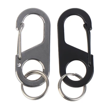 

2Pcs/Set Carabiner 8 Shape Carabiner Key Chain Ring Outdoor Climb Buckle Tool