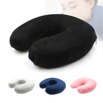 

Memory Foam Pillow Neck U-Shape Pillows For Airplane Neck Support Travel Accessories 4Colors Comfortable Pillows For Sleep Home
