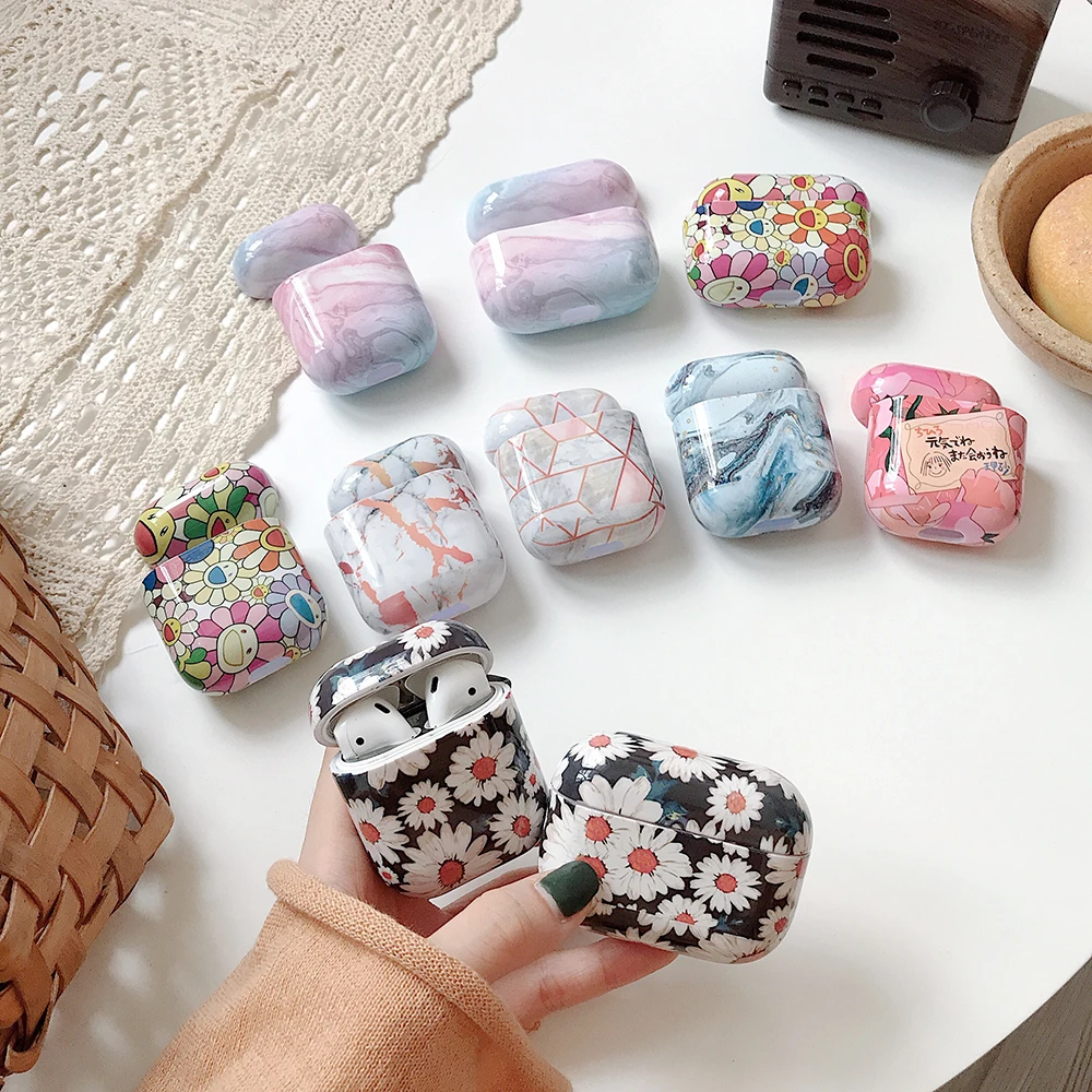 

Marble Pattern Earpods Case for Apple Airpods 2/1 Pro Cover Funda Charging Box Shell for Air Pods AirPod Pro 2 Protective Cover