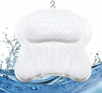 

Newest Bath Pillow Luxury Spa Bathtub Cushion 3D Mesh Head Neck and Shoulder Support Relax Massager Bath Pillows