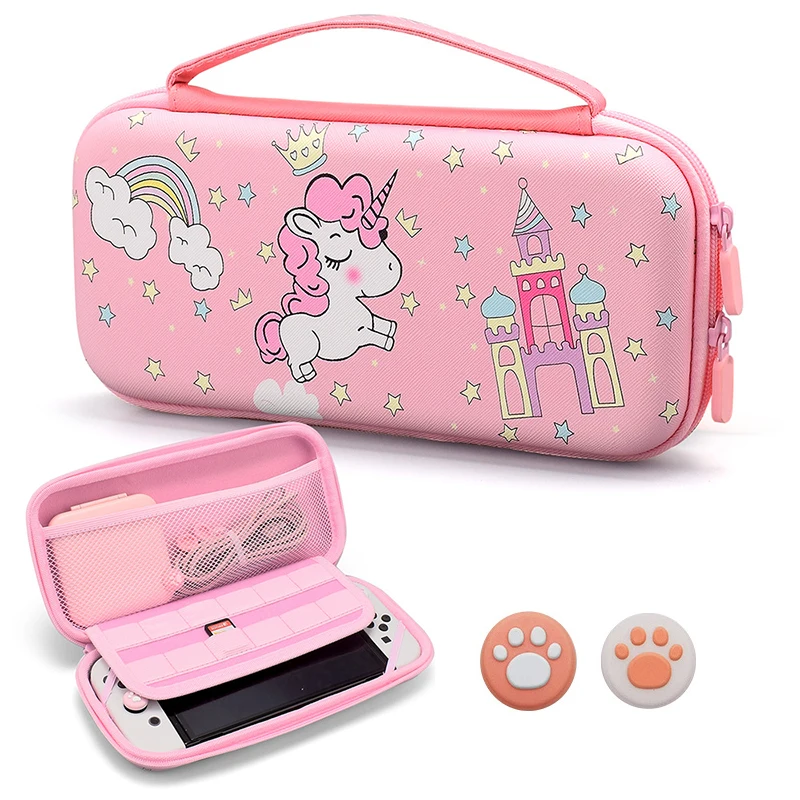 Nintendo Switch, Sakura Cat Travel Carrying Case Set, OLED Acessórios Bag