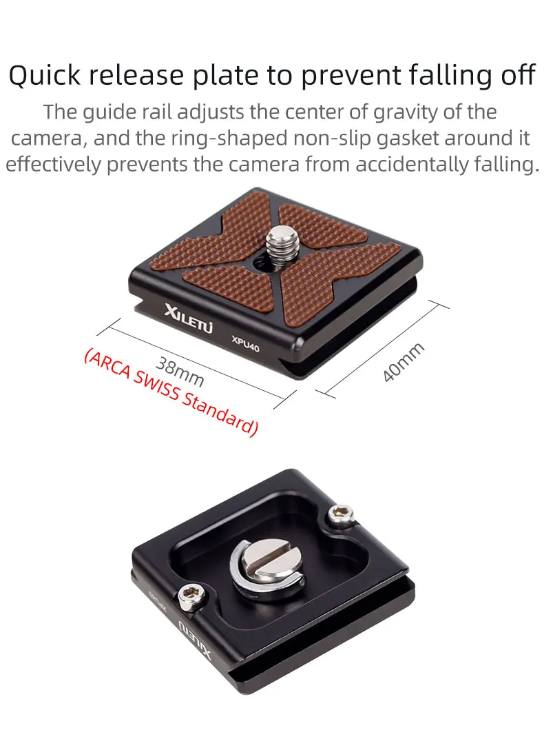 XILETU XG-25 Camera Panoramic Tripod Ball Head 360 Degree Quick Release Ballhead Mount Aluminum Alloy Ball Head With 1/4 Screw