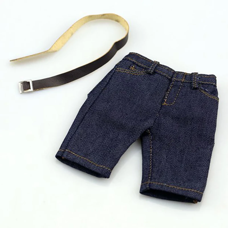 

1/6 масштабная Мужская модная джинсовая одежда, мужские джинсовые шорты, закрывающие пять штанов с ремнем для 12 дюймов, экшн-фигурка, игрушечная кукла