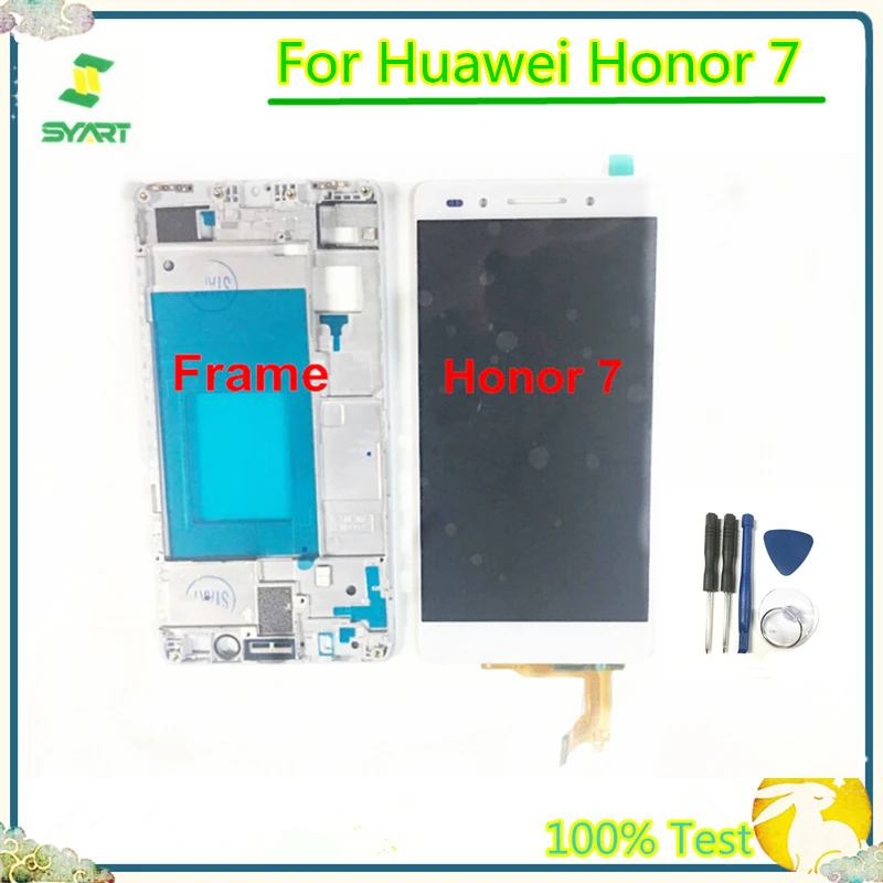 

5.2'' 100% Tested LCD Display For Honor7 LCD Touch Screen With Digitizer Assembly Frame With Free Tools For Huawei Honor 7
