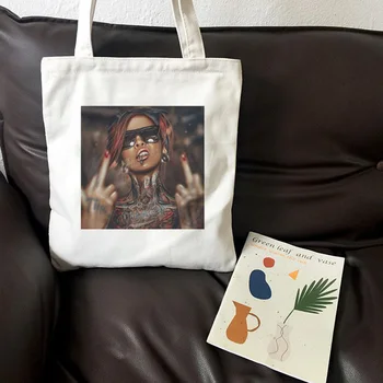 

New I Have Seen Your Heart Pretty Sexy Girl Shoulder Canvas Bags Punk shopping bag Color Handbag Harajuku Street Handbag Wallet