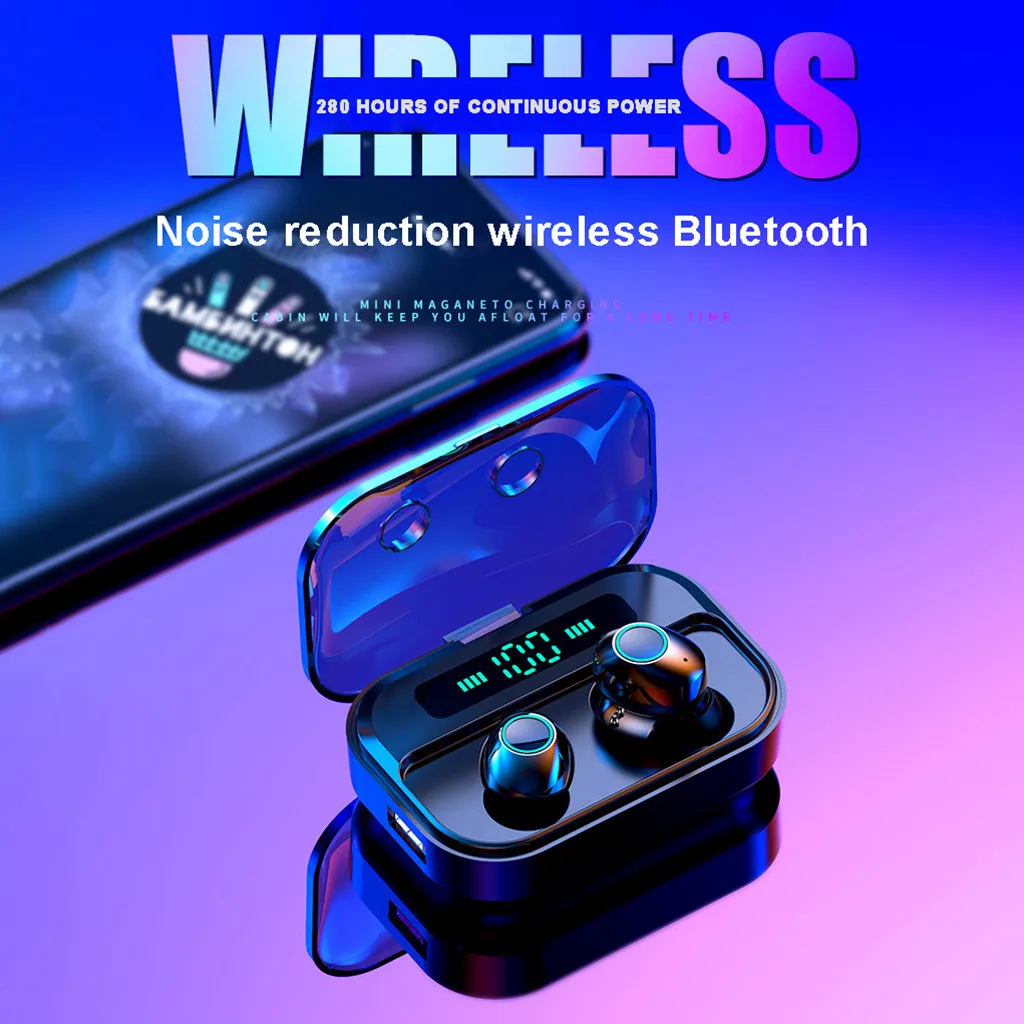 Bluetooth 5,0 гарнитура TWS беспроводные наушники мини наушники стерео наушники IPX7 водонепроницаемый Micro USB