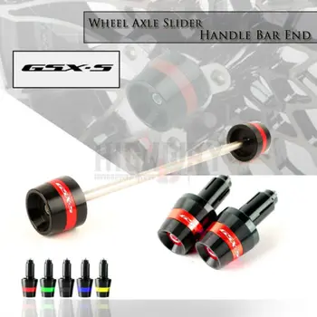 

Front Axle Fork Sliders Wheel Protector +Handle Bar End Grips Cap Cover For SUZUKI GSX-S750 GSX-S1000