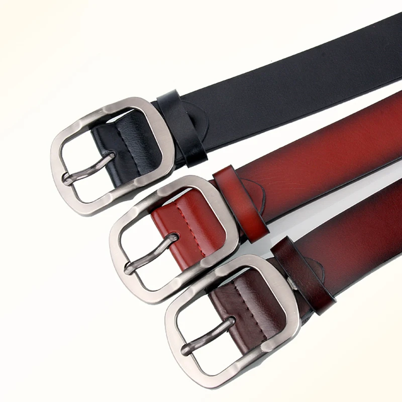 

Men's Belt Leather Belt Men Male High Quality Leather Strap Luxury Vintage Pin Buckle Fancy Vintage Jeans Cintos Masculinos