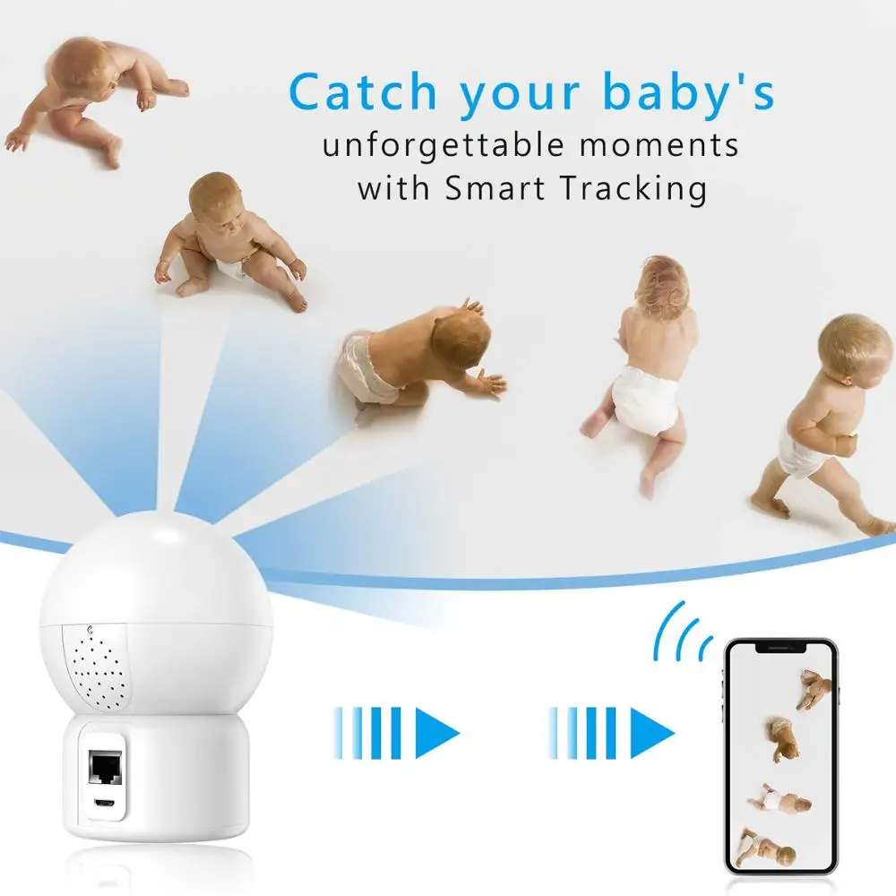 BESDER радионяня Беспроводная HD 1080P с датчиком движения и звуком Wi Fi|Радионяни| |