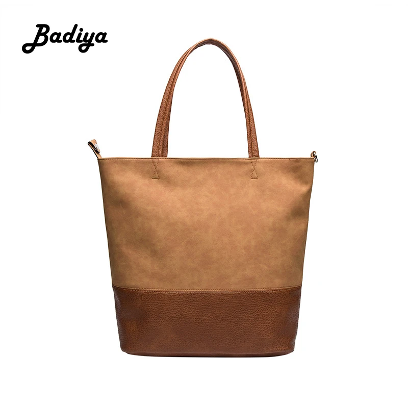 Fashion Women Handbag PU Leather Large Capacity Bucket Bag Personlity Patchwork Portable Shoulder Vintage Female Tote | Багаж и сумки