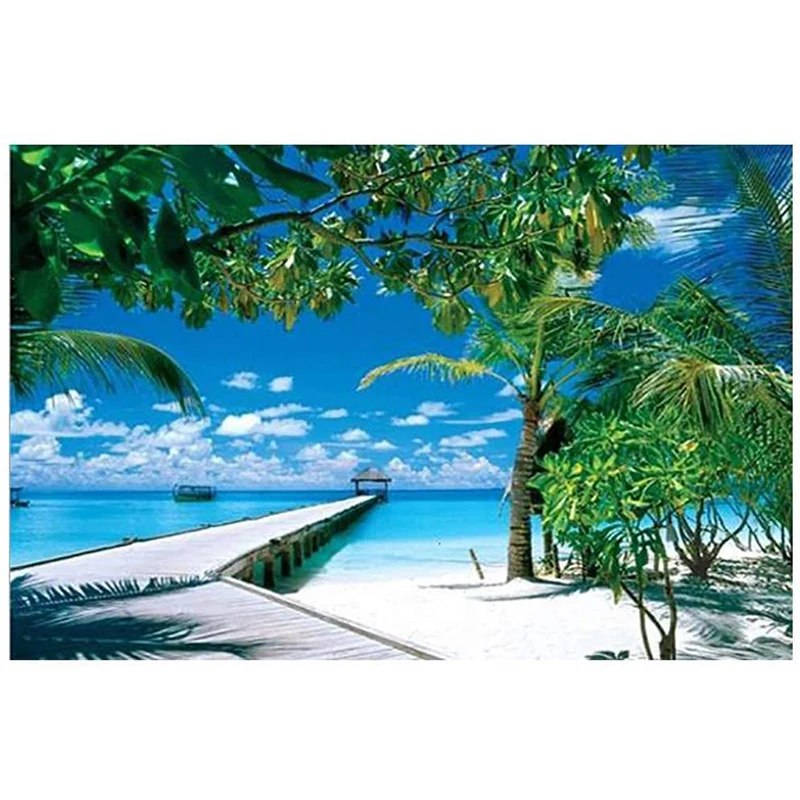 Beach Jigsaw Puzzles 1000 Pieces for Adults Children's Puzzle Toy Summer Vacation DIY Collectibles | Игрушки и хобби