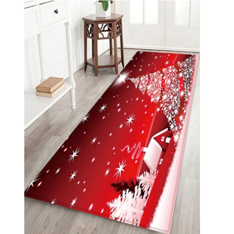 3D Рождественский Санта-Клаус, Противоскользящий коврик для кухонной комнаты, декоративный фланелевый ковер, 5 размеров - Габаритные размеры: Santa Tree