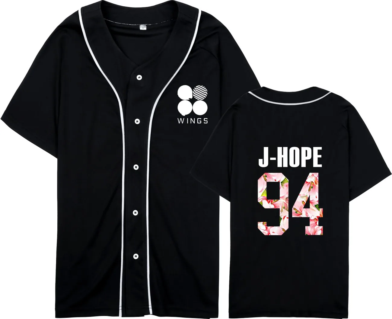 

BTS Bulletproof Boys Second Official Album Wings Related Products Should Aid Dage Baseball Uniform Short-sleeved Shirt Students