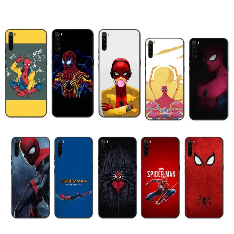

Spiderman cartoon cool case coque fundas etui for xiaomi note max mi 3 7 8 9se Redmi 7 7a 8 8t 10 pro lite cases cover