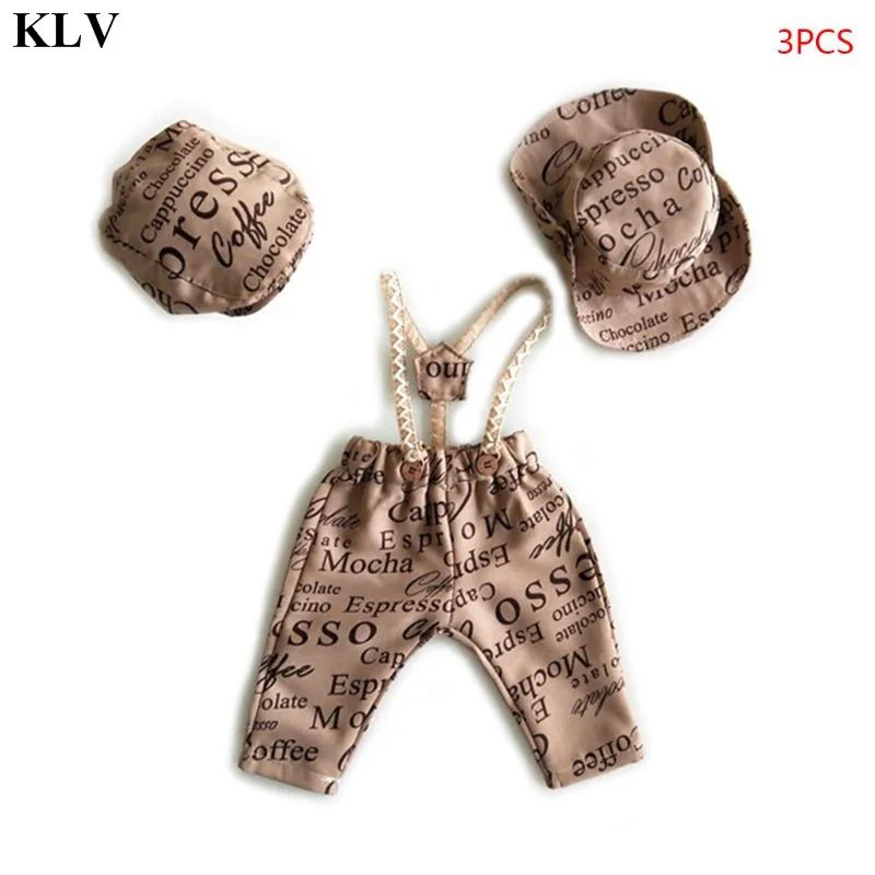 H KLV комплект из 3 предметов; одежда для фотосъемки новорожденных; Штаны для маленьких мальчиков от 0 до 1 месяцев; шапка с полной луной; реквизит для фотосессии; комплект одежды для малышей - Цвет: H