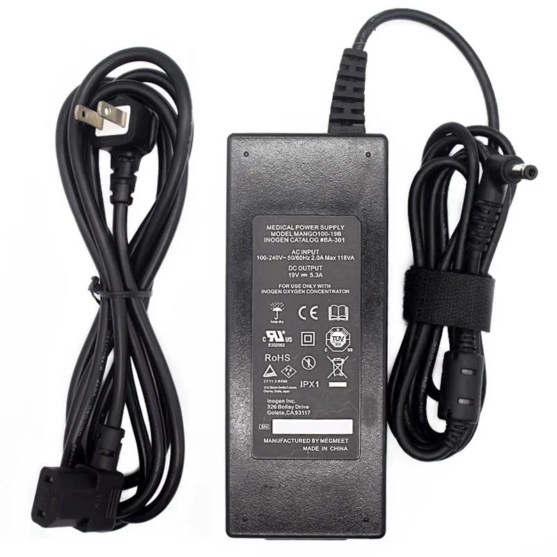 Для Inogen One G2 G3 портативный кислородный 19V 5.3A источник питания адаптер переменного тока BA-301 MANGO100-19B б/у