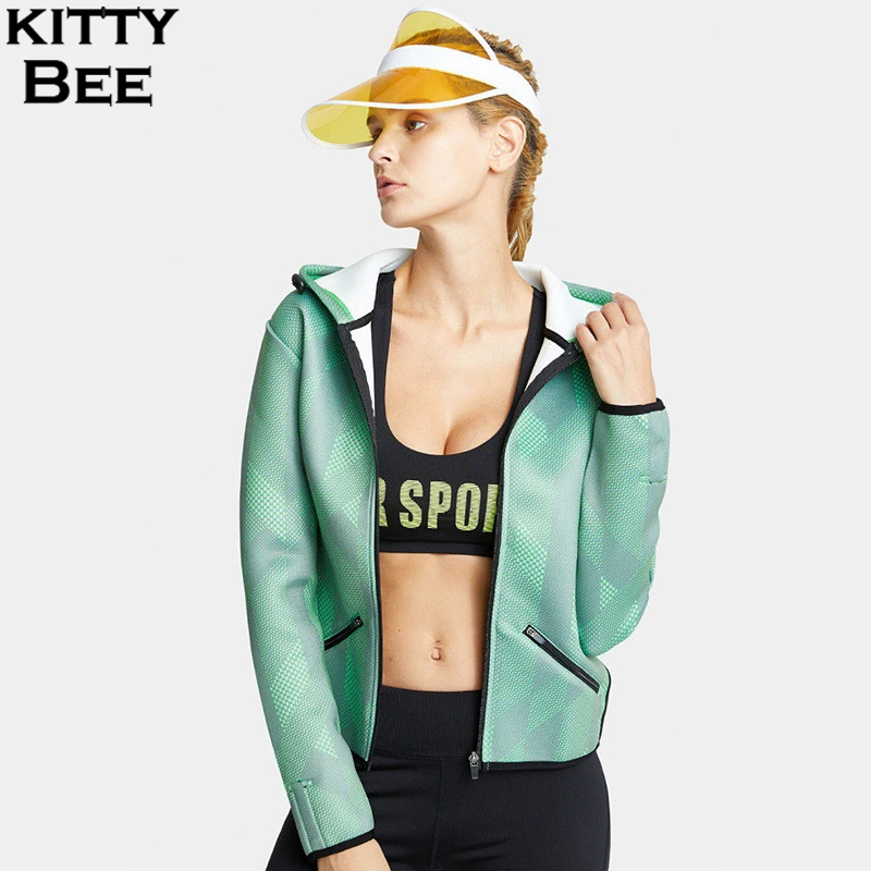 

Hoodie Sweatshirt Zipper Sport Jacket Women Fitness Yoga Top Gym Running Jacket Long Sleeve Sport Top Sports Wear For Women Gym