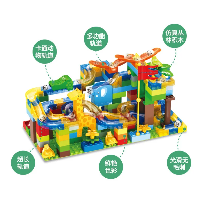 

Crazy Happy Jungle Adventure Children Assembled Educational Building Blocks Large Particles Environmentally Friendly-Compatible