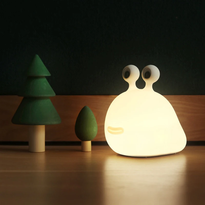 

Slug Night Lamp 3D LED Lovely Animal Toy Rechargeable Night Lights Soft Silicone Gifts For Baby Bedroom Table Desk Decoration