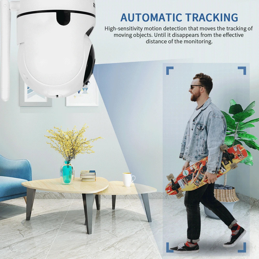 

Intelligent Auto Tracking Of Human 1080P Cloud Wireless IP Camera Home Security Surveillance CCTV Network Mini Wifi Cam