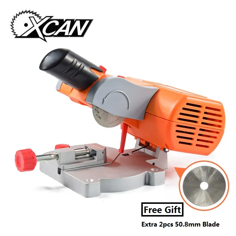  XCAN Multifuncation Mini Table Saw Bench Cut-off Saw HSS Blade for Cutting Metal Wood Plastic with 