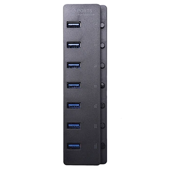

7 Port Usb 3.0 Hub Adapter With On/Off Switch, 5Gbps High Speed For Pc Laptop With On/Off Switch
