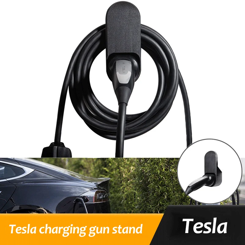 New 2021 For Tesla Model 3 Y X S Car Charger Cable Storage Bracket Wall Mount Charging Types 2 Organizer Holder Accessories | Автомобили и