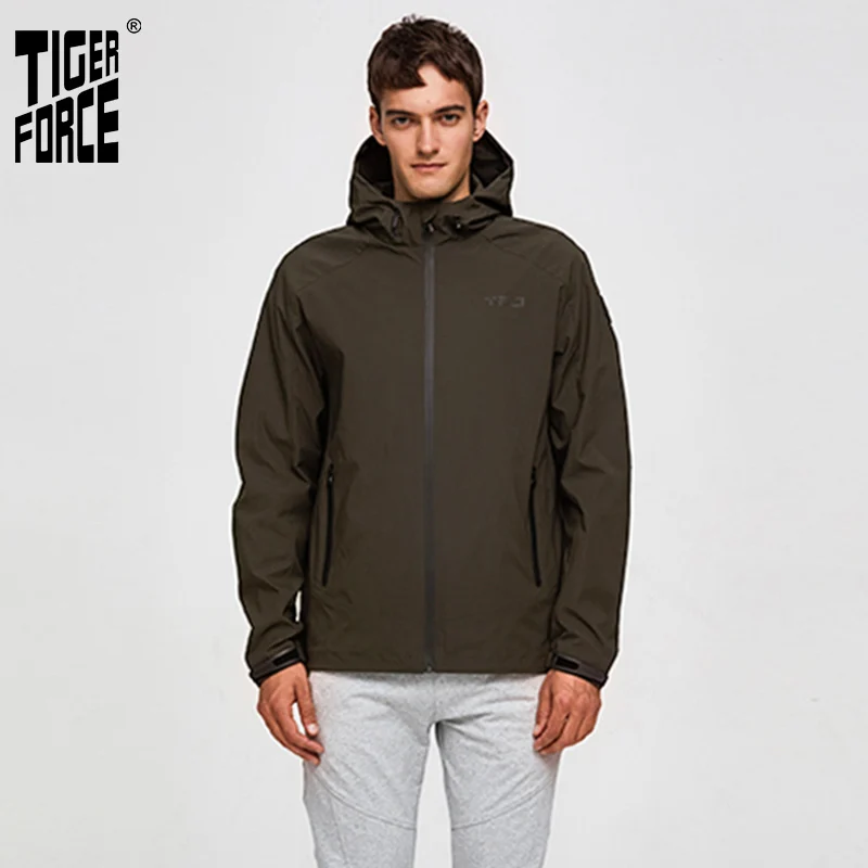 Tiger Force 2019 Men's Spring Jackets Hooded Casual Windbreaker Plus Size Fashion Bomber Jacket Windproof Man Coat Outerwear Tiger Force 2019 Men's Spring Jackets Hooded Casual Windbreaker Plus Size Fashion Bomber Jacket Windproof Man Coat Outerwear