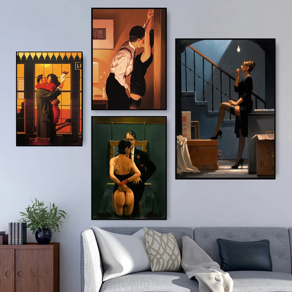 Modern Jack Vettriano Portrait Canvas Painting Poster E Stampe Wall Art Picture For Living Room Home Wall Decoration Cuadros
