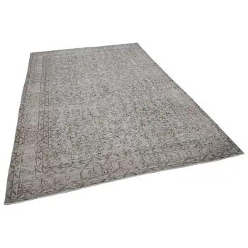 

211x306 Cm Beige Handmade English Vintage Area Rug-7x10 Ft