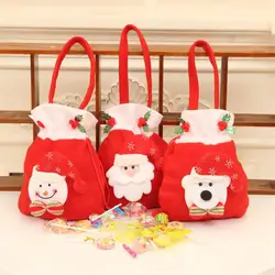 2019 новые рождественские сумочки Товары цветное яблоко подарочные пакеты для детей Снеговик маленький подарок конфет рождественские