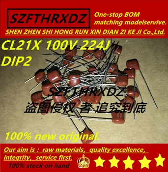 

SZFTHRXDZ 100% new original (100PCS) CBB CL21X CL21 100V 224J 220NF 0.22UF DIP2