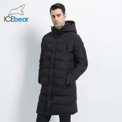 ICEbear 2019 Новинка  зимние  куртки деловая однотонная парка модная верхняя одежда длинное плотное зимнее пальто для мужчин 16M298D