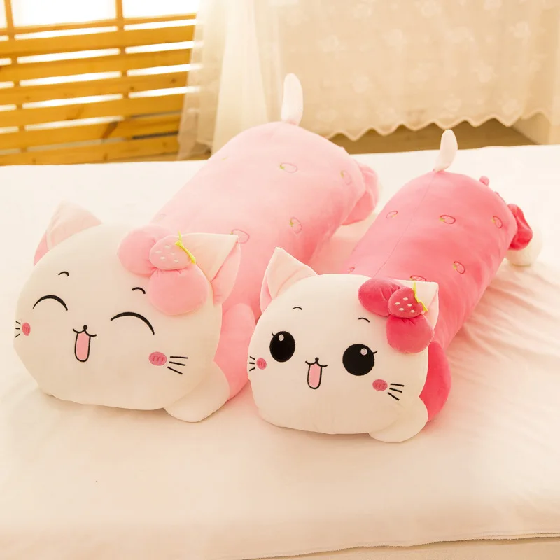 

Plush Toys Strawberry Cat KT Party Cat Pillow Hello Kitty Pillow Children Gift
